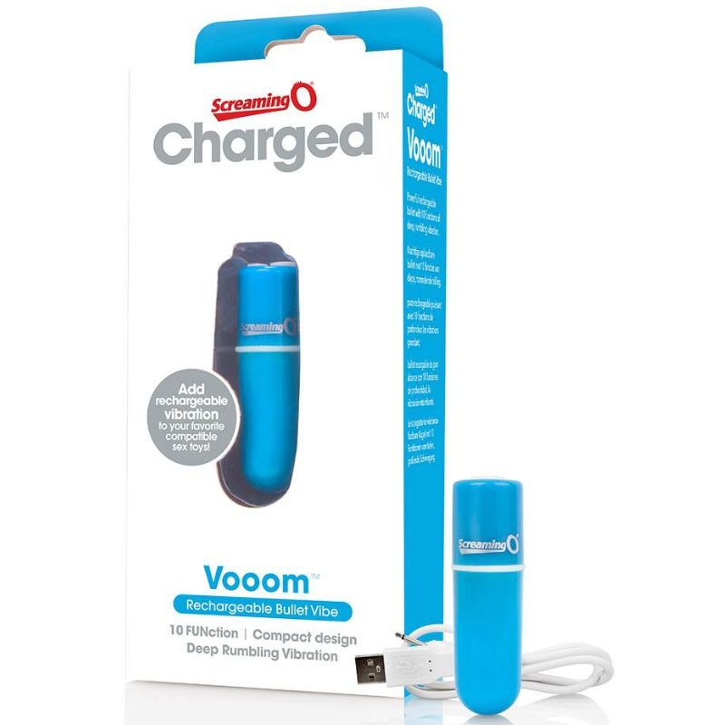 Screaming O - Vooom Rechargeable Vibrating Bullet Blue