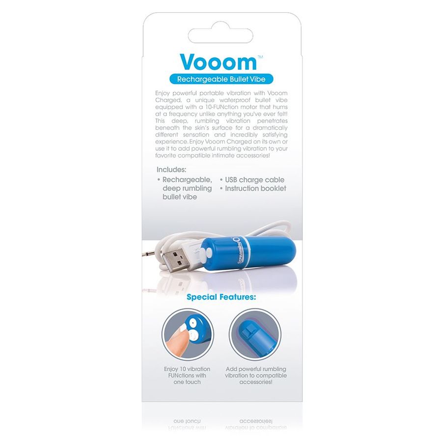 Screaming O - Vooom Rechargeable Vibrating Bullet Blue