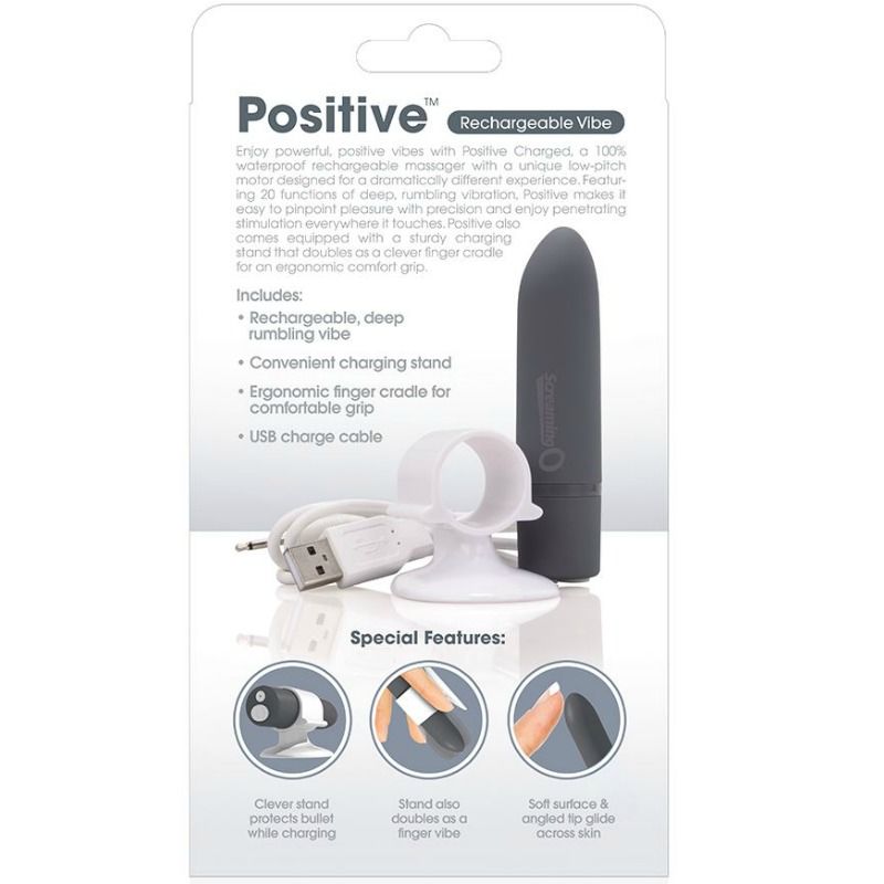 Screaming O - Massaggiatore Ricaricabile Positivo Grigio
