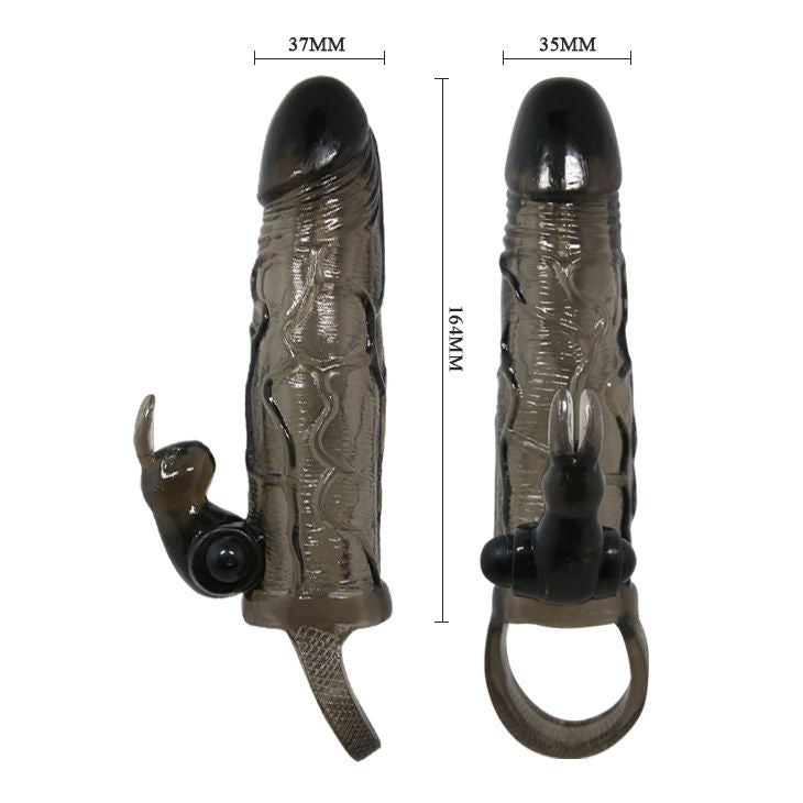 Baile - Copertura Pene Uomo Coraggioso Con Coniglio Nero 16.5 Cm