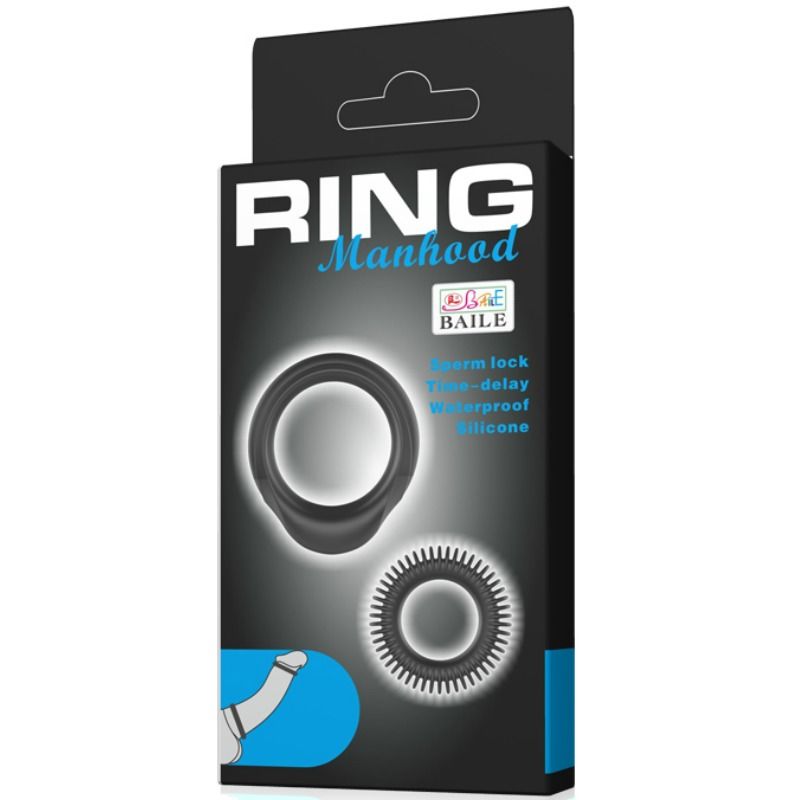 Baile - Kit 2 Anelli In Silicone Ring Manhood