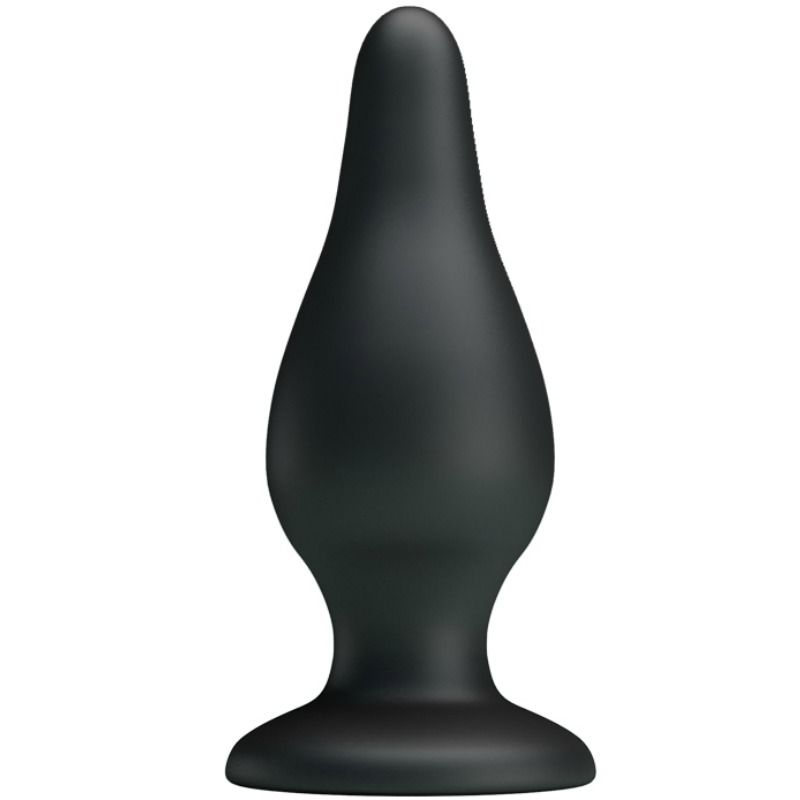 tappo ergonomico in silicone nero 154 cm con ventosa per stimolazione anale e prostatica impermeabile pretty love bottom