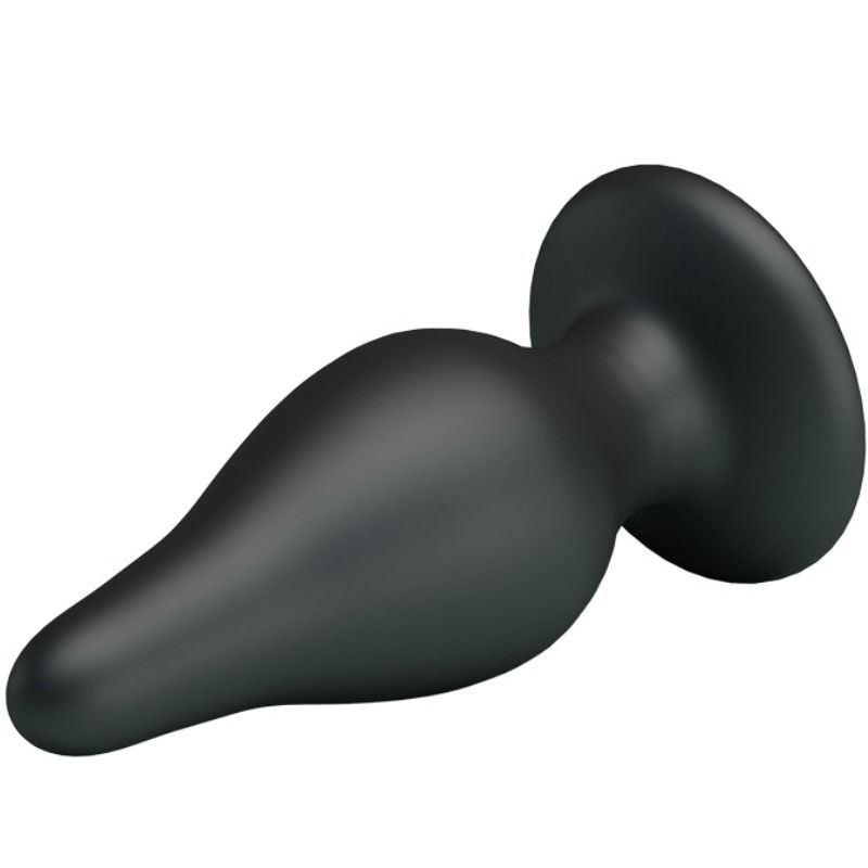 tappo ergonomico in silicone nero 154 cm con ventosa per stimolazione anale e prostatica impermeabile pretty love bottom