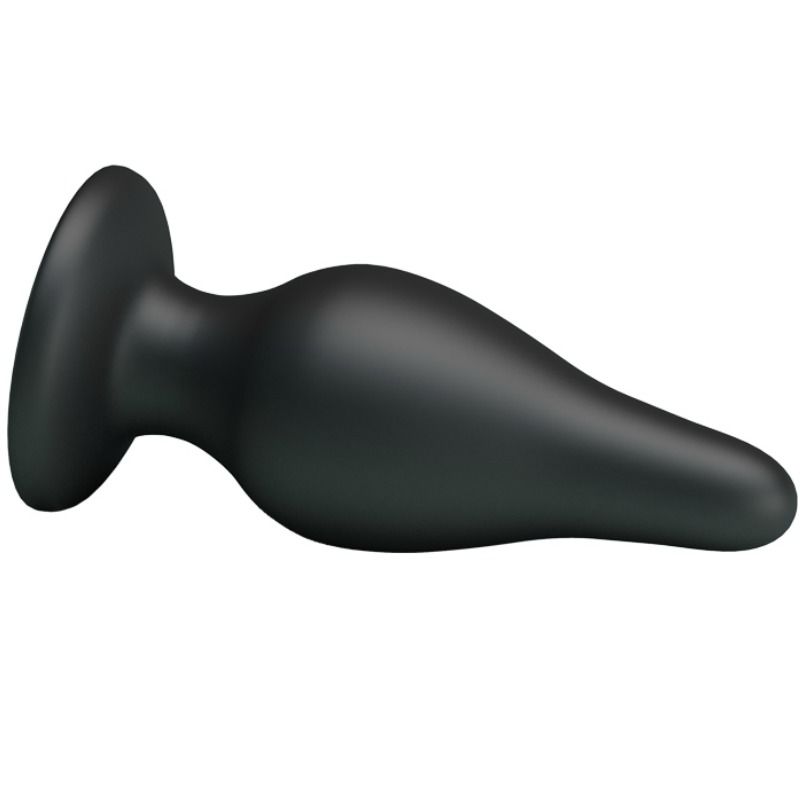 tappo ergonomico in silicone nero 154 cm con ventosa per stimolazione anale e prostatica impermeabile pretty love bottom