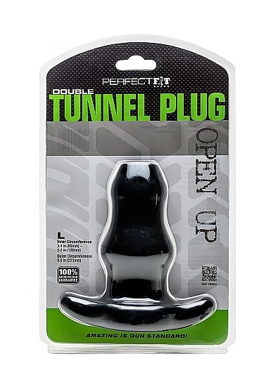 Perfect Fit Brand - Doppio Tunnel Plug Grande Nero