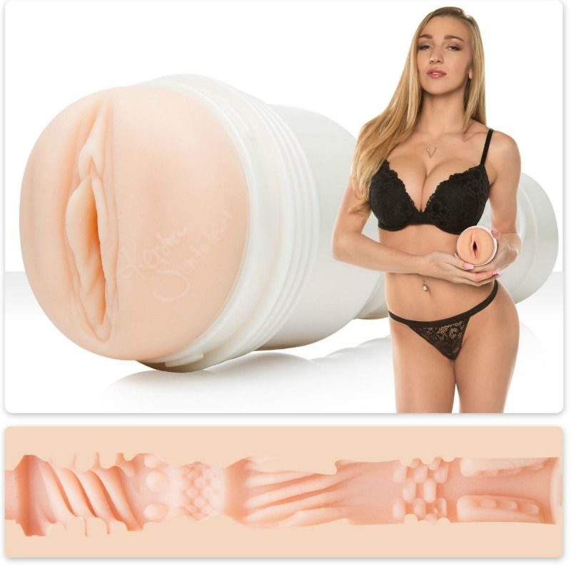 masturbatore maschile realistico stile vaginale con texture intime di Kendra Sunderland Fleshlight Girls