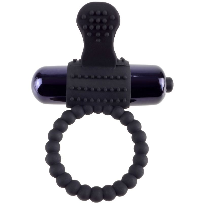 Anello fallico vibrante nero in silicone per erezioni prolungate sotto la doccia vibrazioni intense FANTASY C-RINGZ