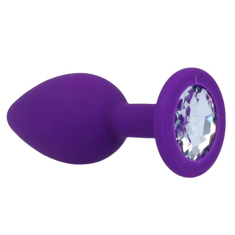 Plug anale lilla morbido e setoso silicone medicale 2,8x7,2 cm flessibile resistente acqua Intense