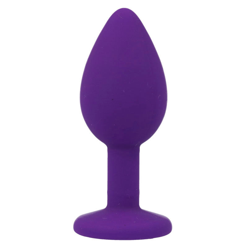 Plug anale lilla morbido e setoso silicone medicale 2,8x7,2 cm flessibile resistente acqua Intense