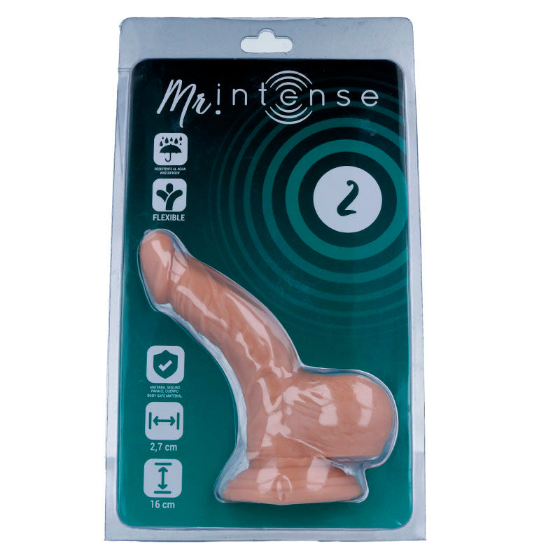 Dildo realistico naturale morbido ipoallergenico flessibile 16x2.7 cm con ventosa MR. INTENSE