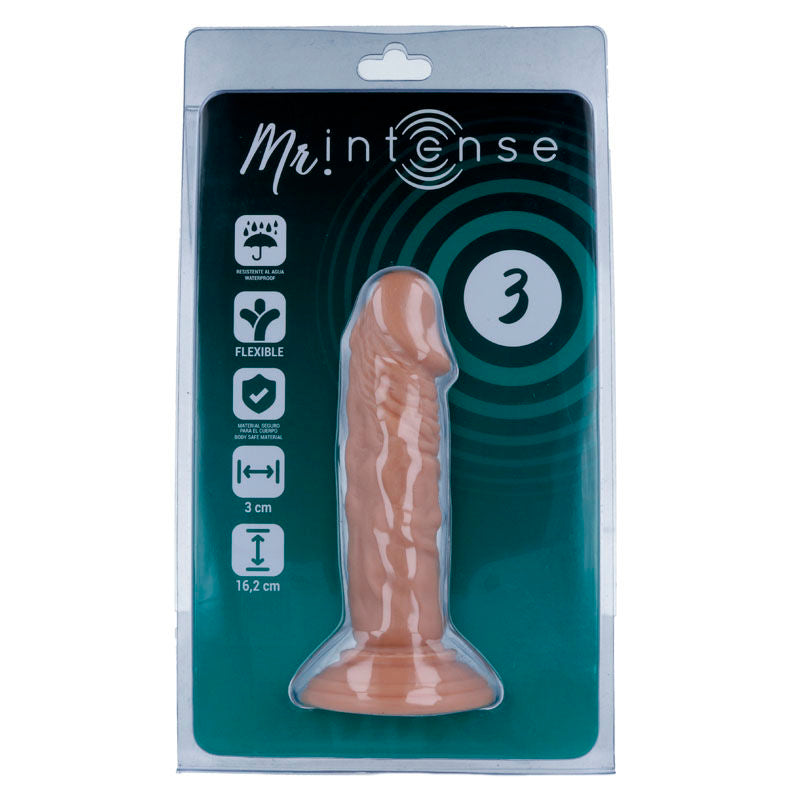 Dildo realistico ipoallergenico flessibile con ventosa dimensioni 16.2 x 3 cm colore naturale Mr. Intense