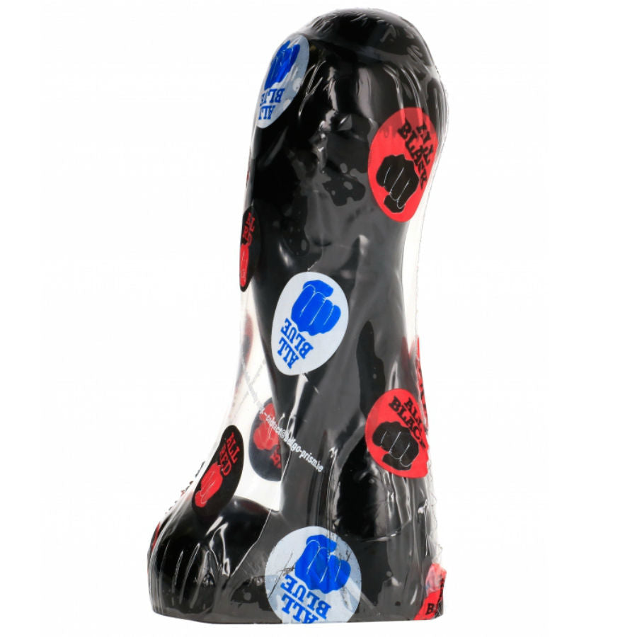 Dildo Fallo Nero Semichiuso Con Grande Glande Testicoli E Ventosa 15Cm All Black