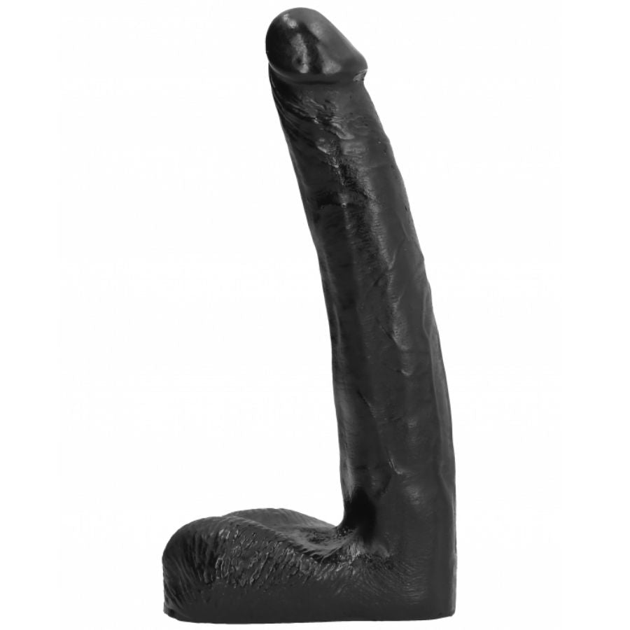Dildo Fallo Realistico Con Venature Nero Con Testicoli 21Cm All Black