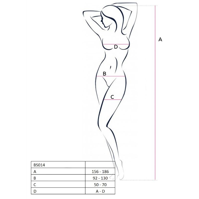 Passion - Woman Bs014 Bodystocking Rosso Taglia Unica