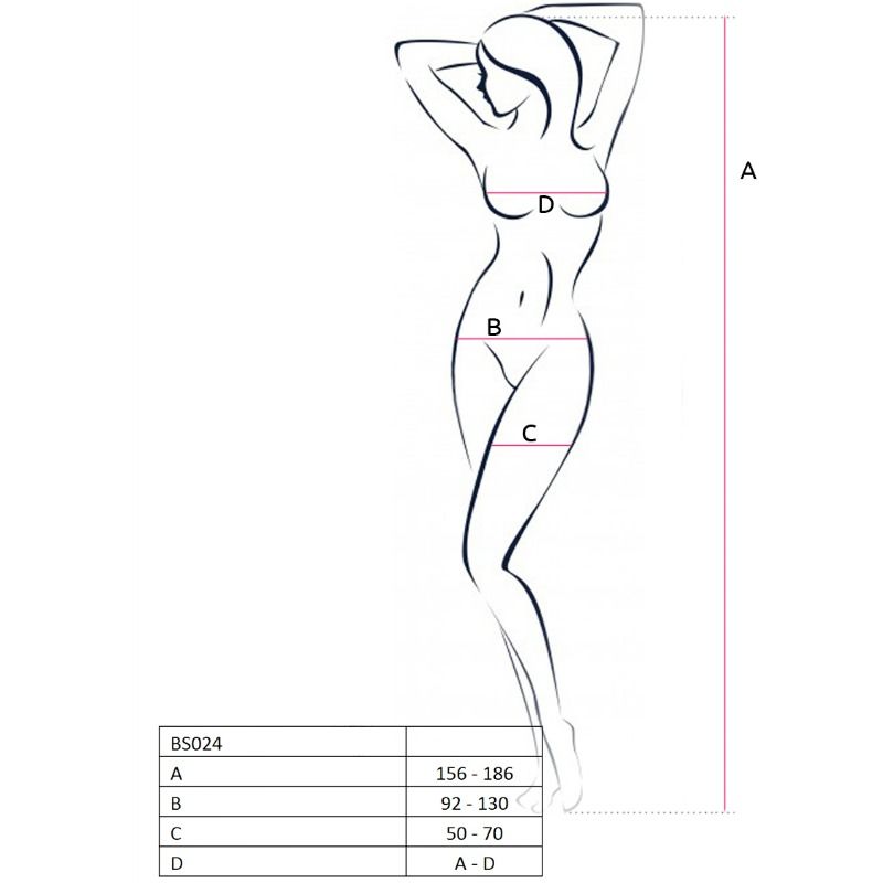 Passion - Woman Bs024 Bodystocking Bianco Taglia Unica