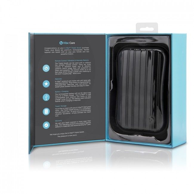 B-Vibe - Perline Anal Remote Control Triplet Nere