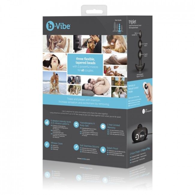 B-Vibe - Perline Anal Remote Control Triplet Nere