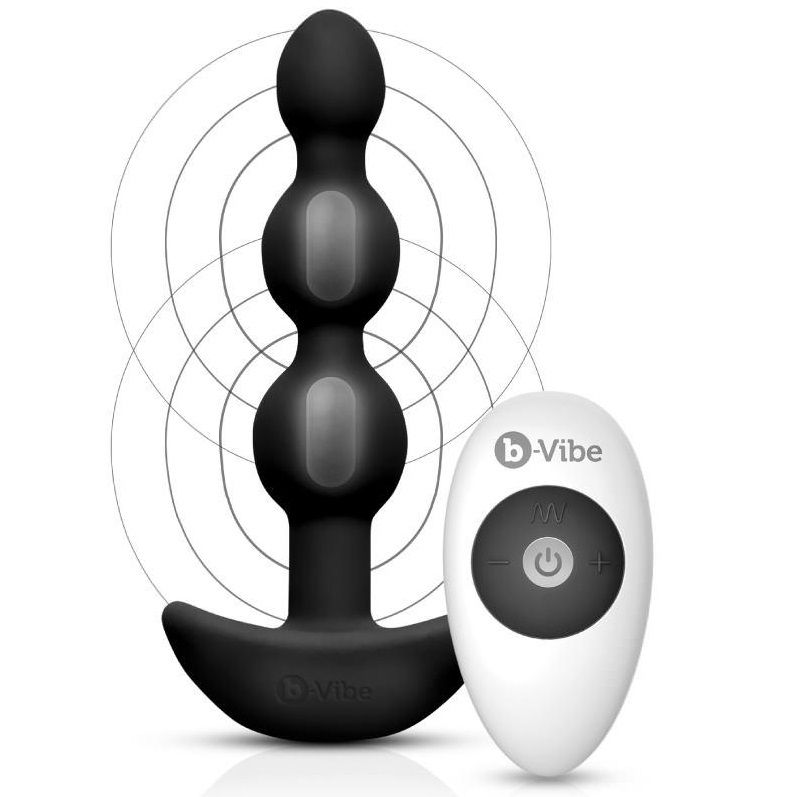 B-Vibe - Perline Anal Remote Control Triplet Nere
