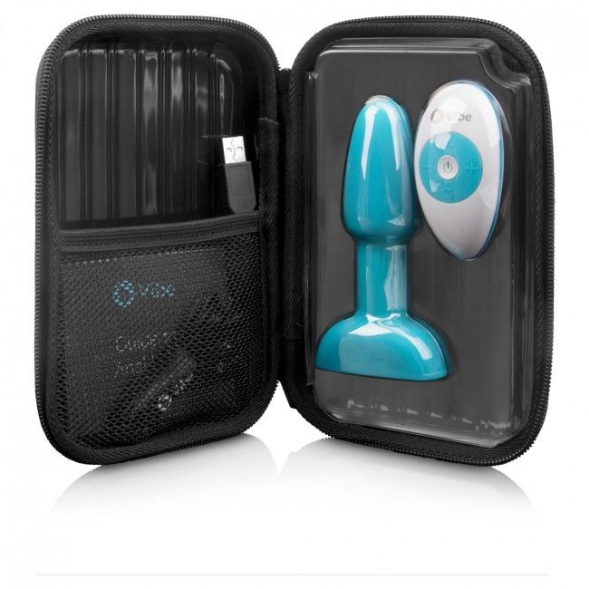 B-Vibe - Rimming Telecomando Plug Anale Petite Teal