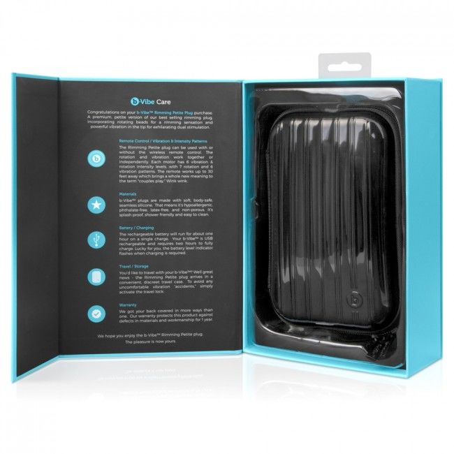 B-Vibe - Rimming Telecomando Plug Anale Petite Teal