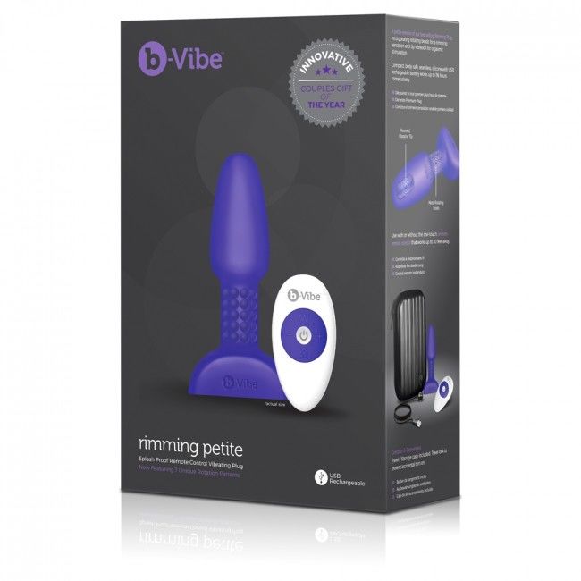 B-Vibe - Rimming Telecomando Plug Anale Petite Lilac