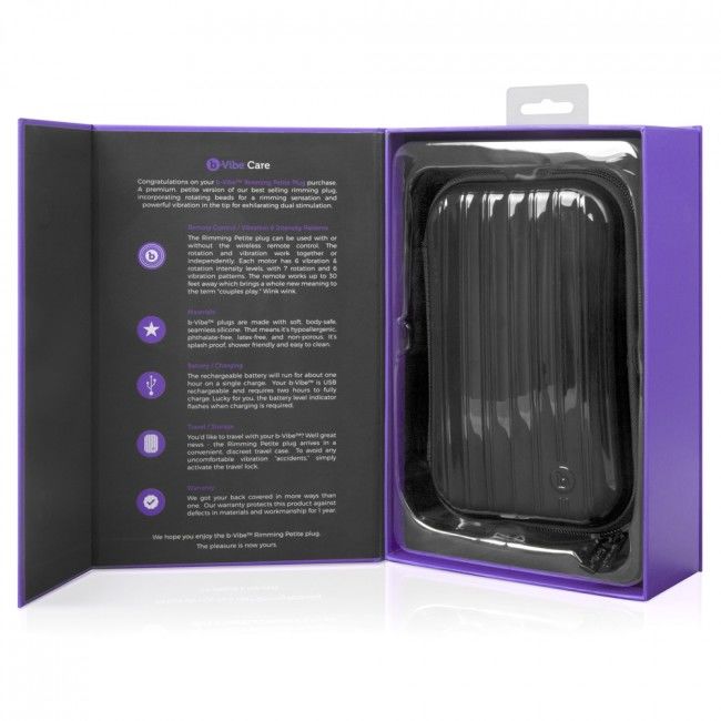 B-Vibe - Rimming Telecomando Plug Anale Petite Lilac