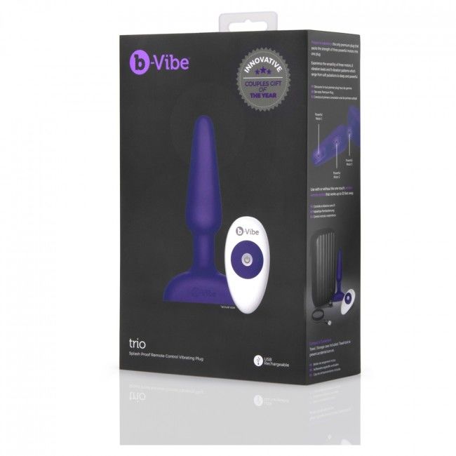 B-Vibe - Trio Remote Control Lilac Anal Plug