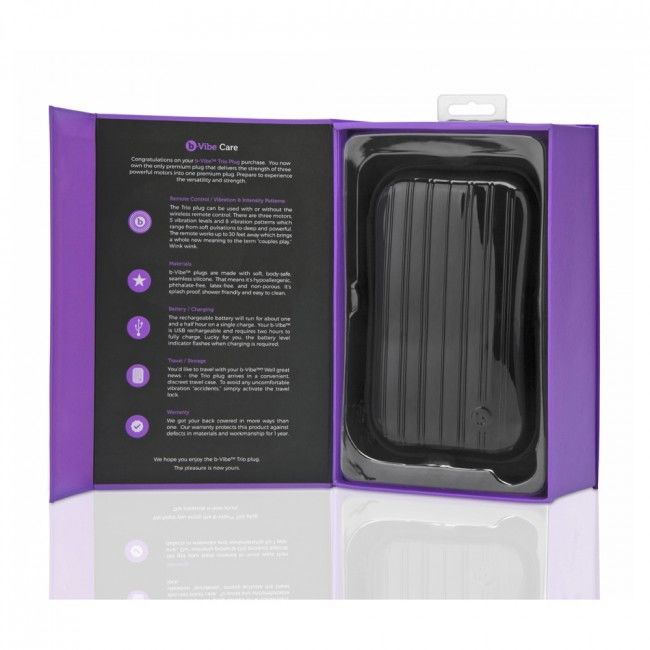 B-Vibe - Trio Remote Control Lilac Anal Plug