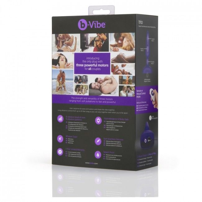 B-Vibe - Trio Remote Control Lilac Anal Plug