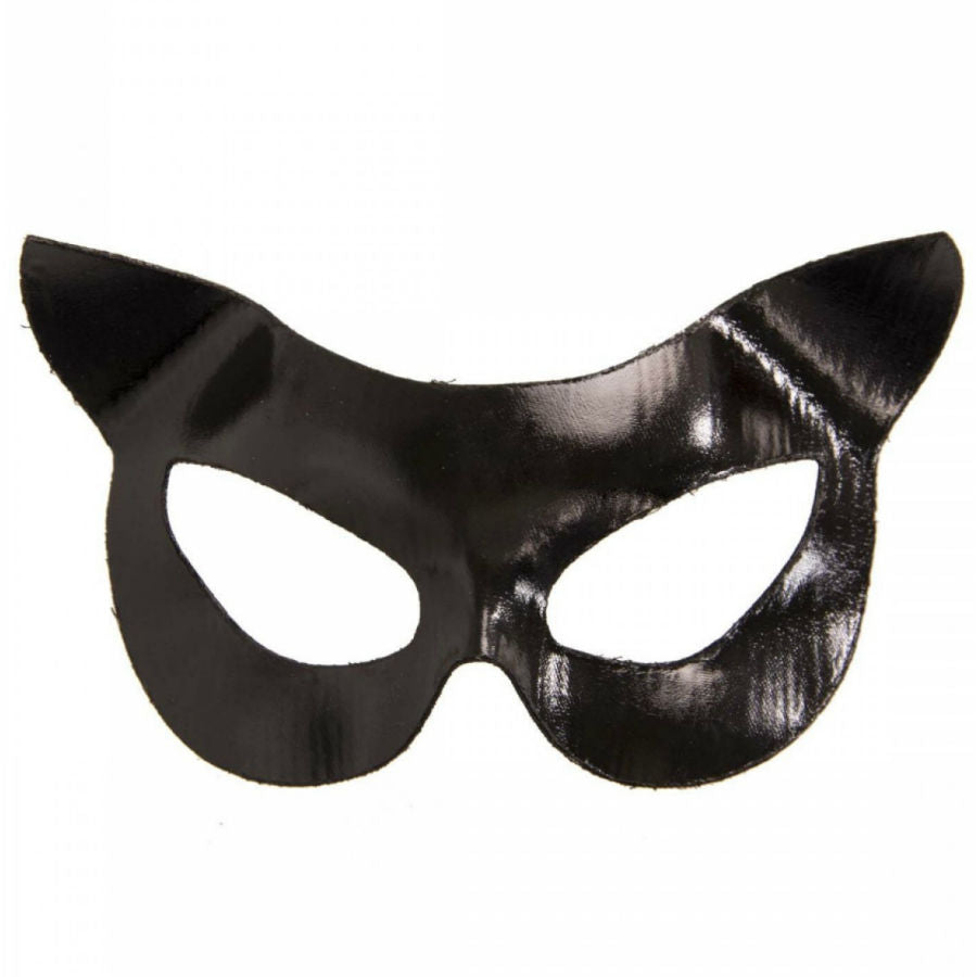 Maschera travestimento gatto sexy in vinile nera 