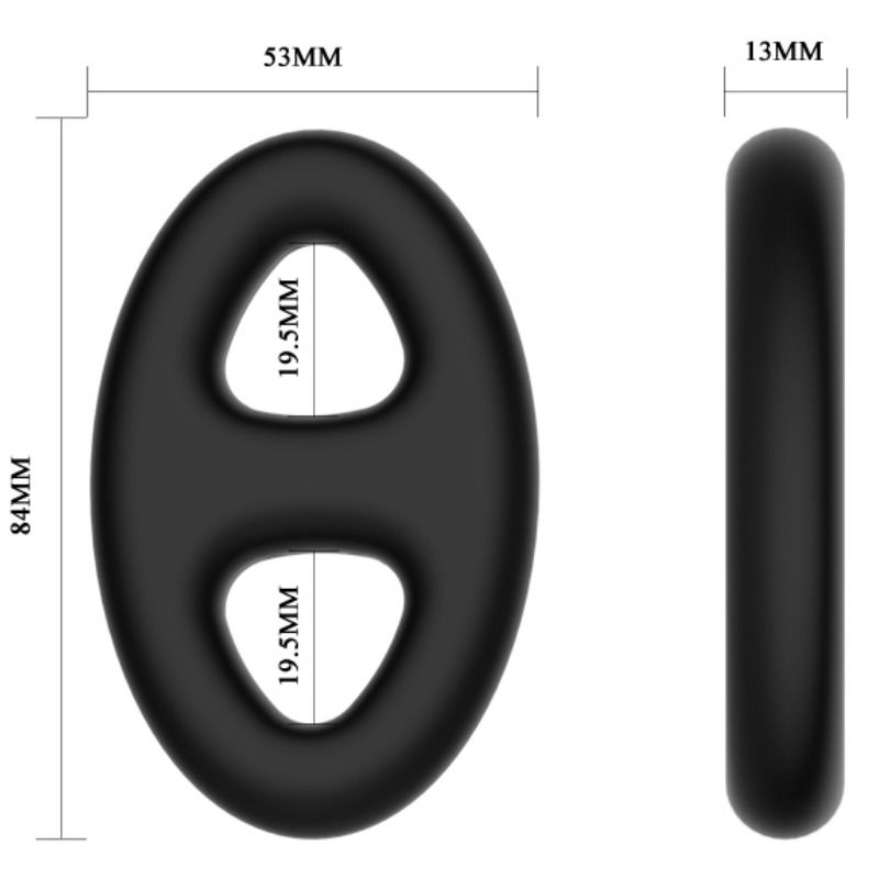 Crazy Bull - Anello Doppio In Silicone Super Morbido