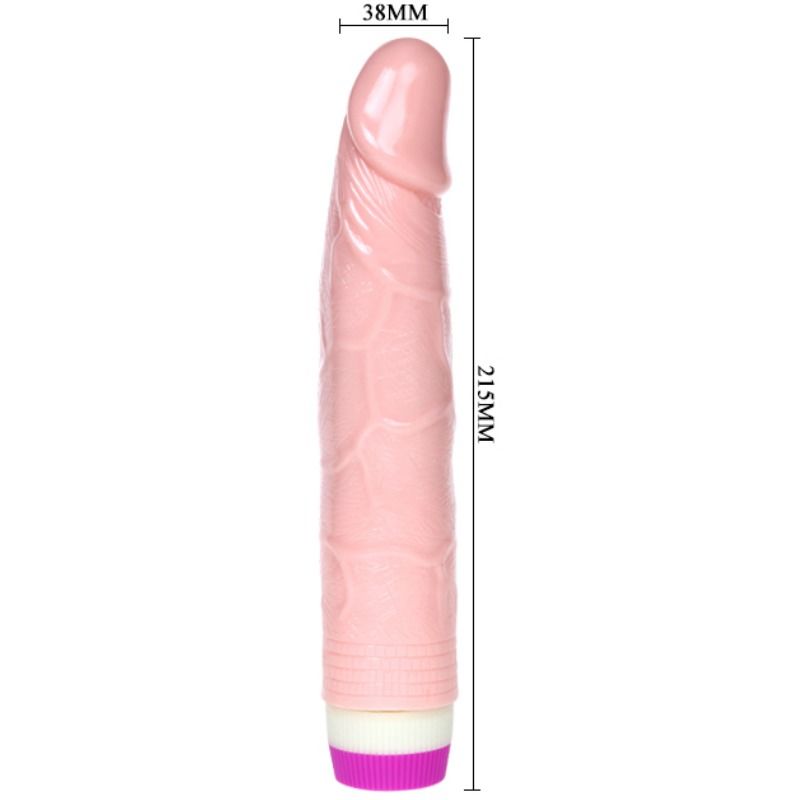Vibratore realistico multivelocità 21.5 cm carne per principianti con controller regolabile Baile Vibrators