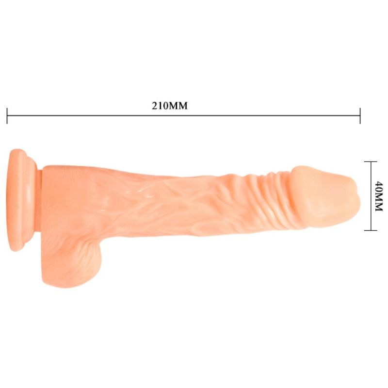 Fallo dildo pene realistico con venature 21 cm vibrazione oscillazione regolabile e ventosa Baile