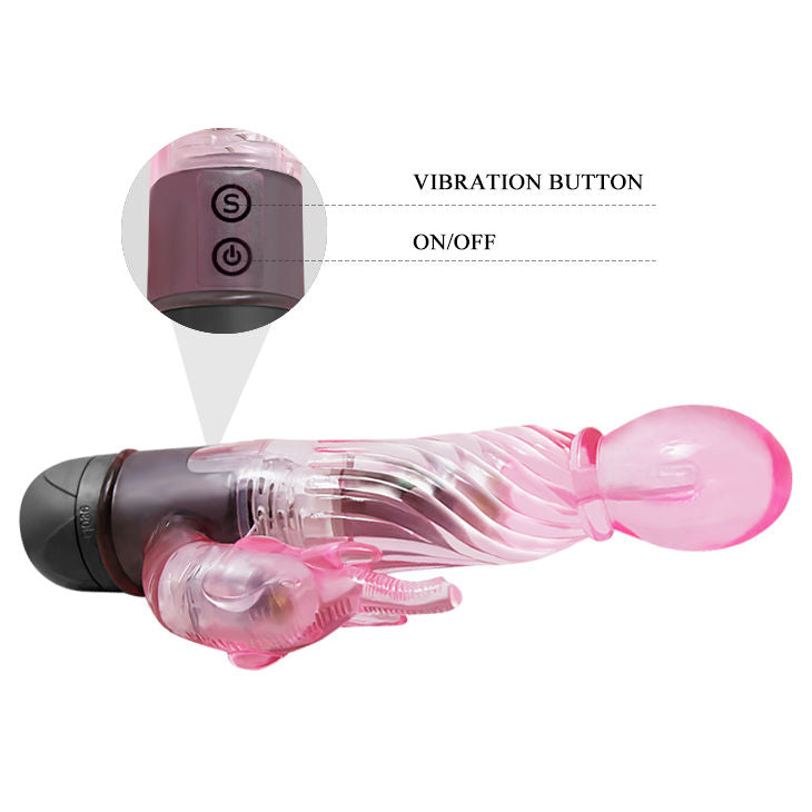 Vibratore rabbit rosa 10 modalità di vibrazione stimolazione punto G e clitoride sommergibile Baile Vibrators