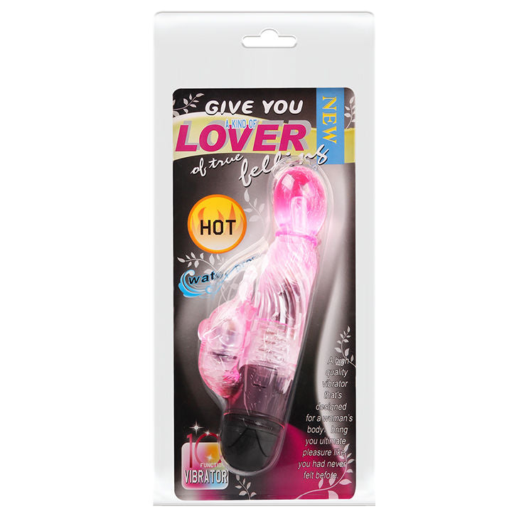 Vibratore rabbit rosa 10 modalità di vibrazione stimolazione punto G e clitoride sommergibile Baile Vibrators