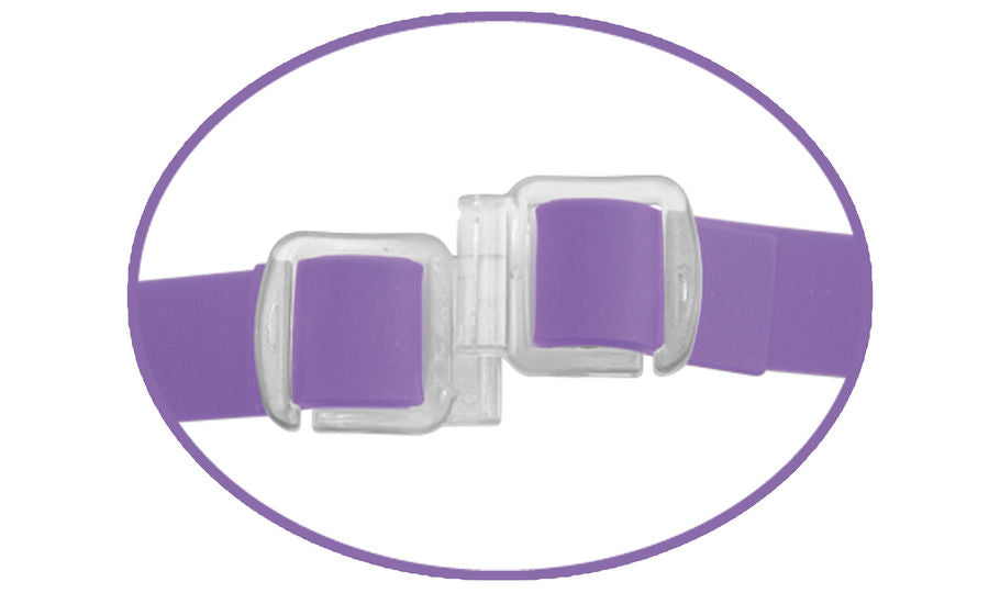 Strap-on doppio con vibrazione in silicone viola ipoallergenico regolabile con vibrazione Fetish Fantasy Elite