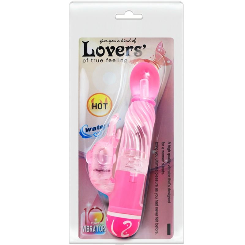 Vibratore rosa multivelocità rabbit con stimolatore clitorideo e vaginale vibrazioni potenti modalità multiple Baile Vibrators