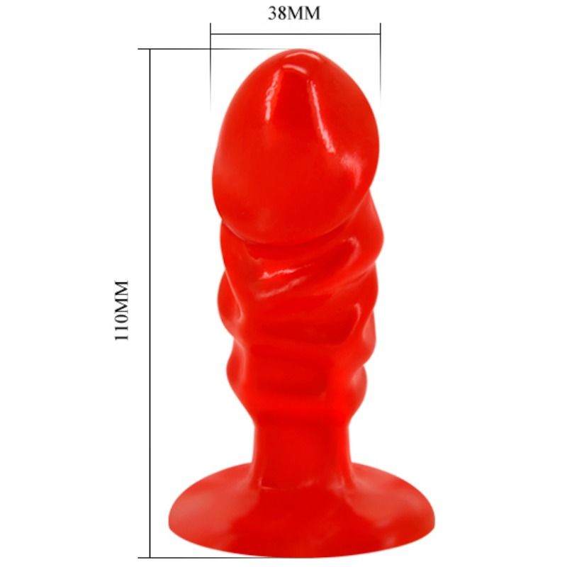 Baile - Plug Anale Unisex Con Ventosa Rossa