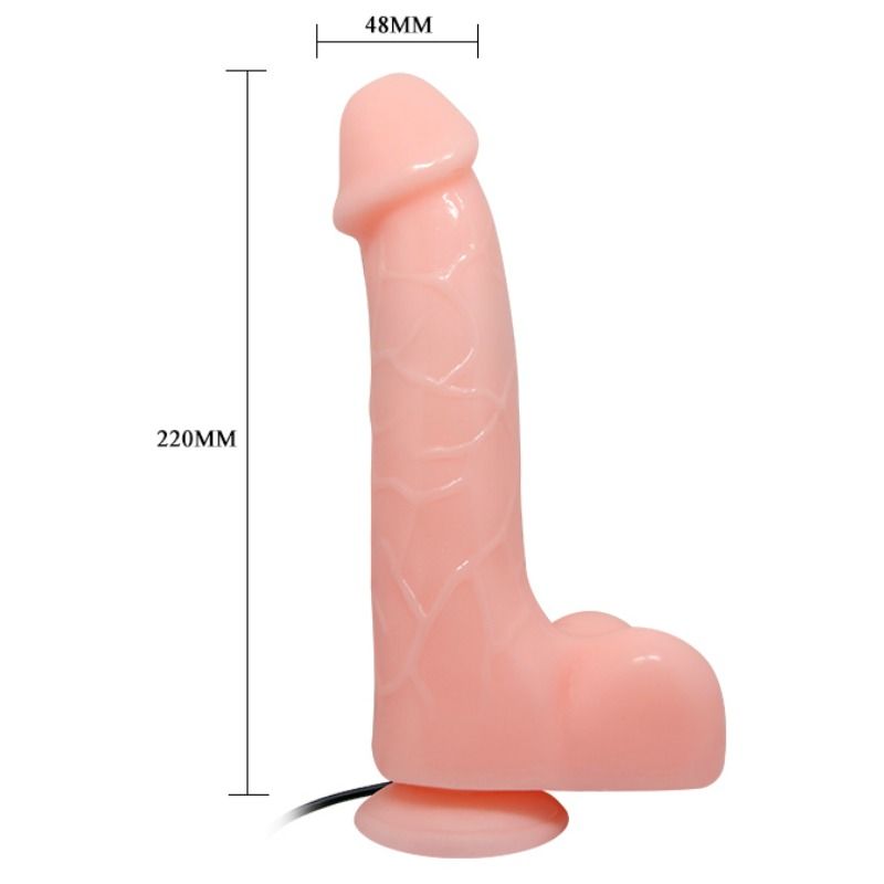 Dildo fallo vibrante realistico 22 cm con ventosa e vibrazioni multiple in pvc venato perfetto per penetrazione profonda baile vibrators