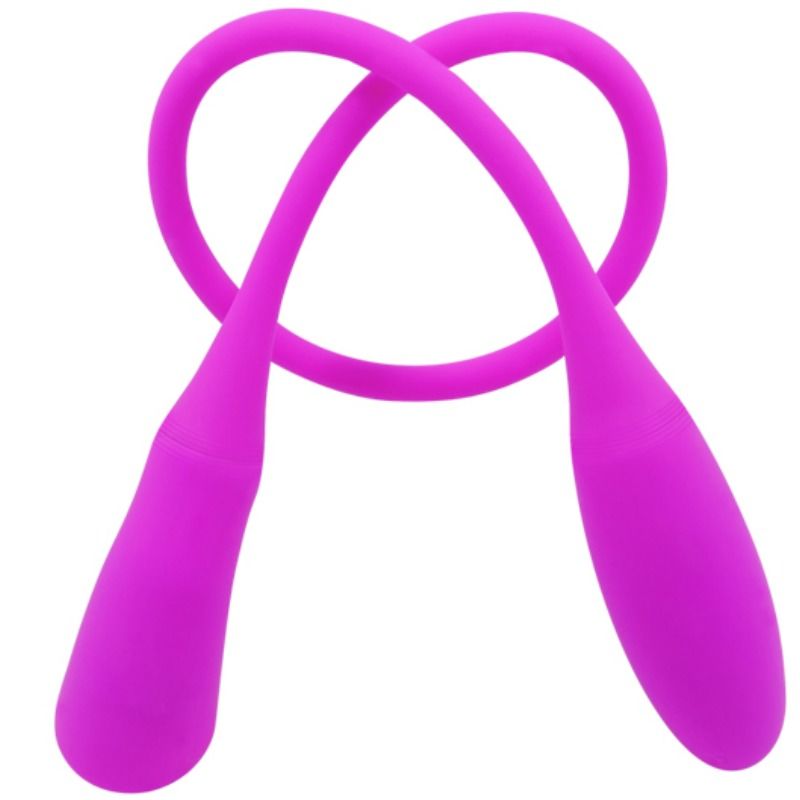 Vibratore doppio flessibile in silicone morbido con 2 potenti motori 7 funzioni ricaricabile stimolazione vaginale anale pretty love smart