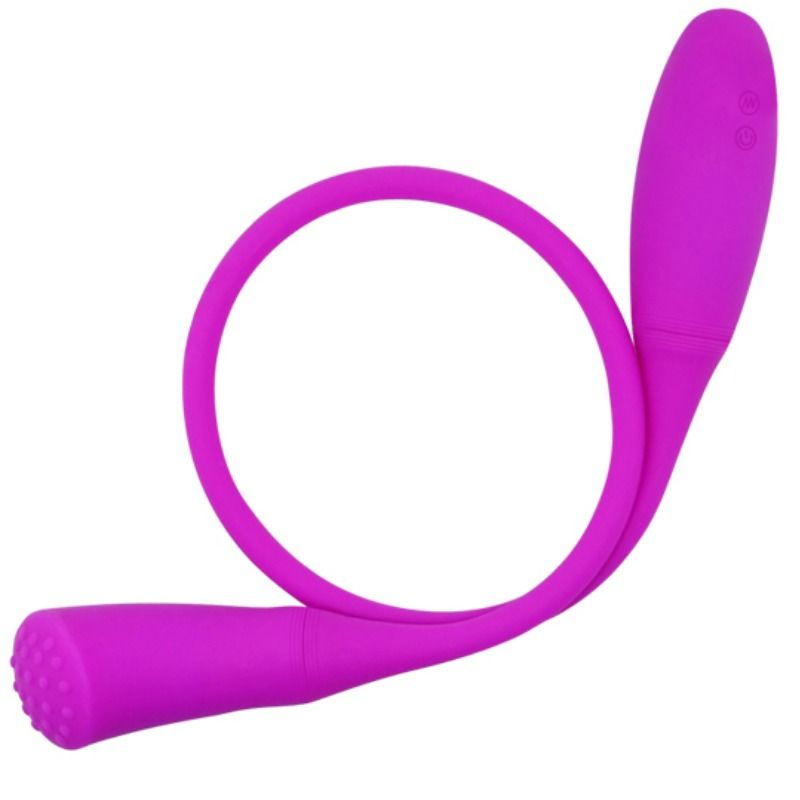 Vibratore doppio flessibile in silicone morbido con 2 potenti motori 7 funzioni ricaricabile stimolazione vaginale anale pretty love smart