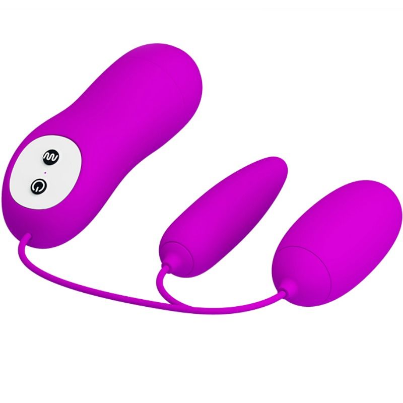 Vibratore ad ovetto doppio per duplice godimento vaginale ed anale 12 funzioni con telelcomando Irma Pretty Love Flirtation