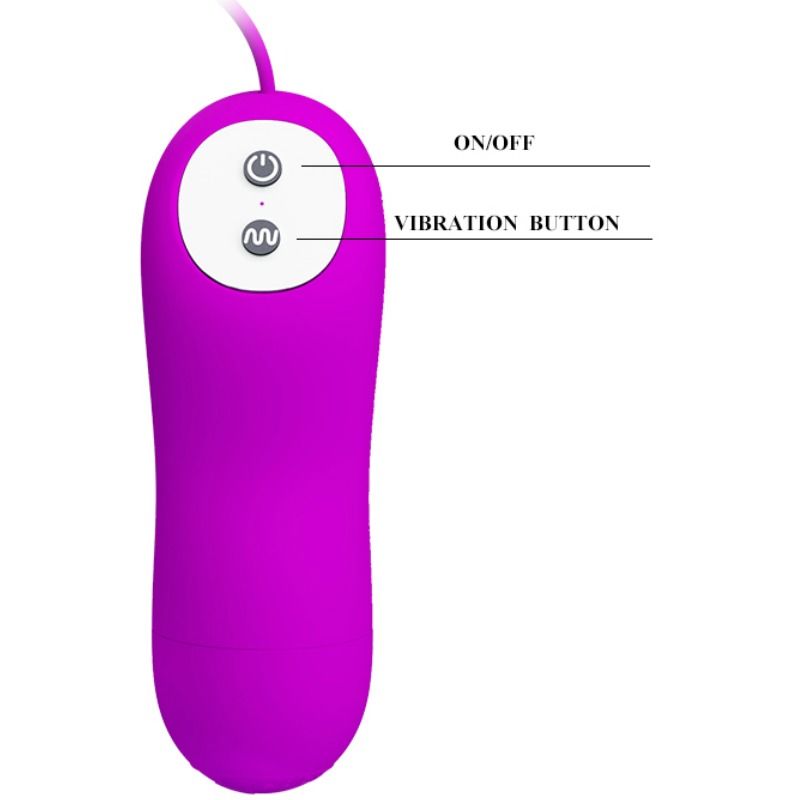 Vibratore ad ovetto doppio per duplice godimento vaginale ed anale 12 funzioni con telelcomando Irma Pretty Love Flirtation