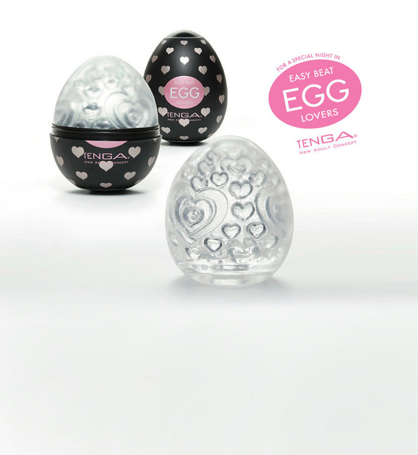 Masturbatore per coppie edizione San Valentino con design a cuore realizzato in silicone con lubrificante incluso Tenga