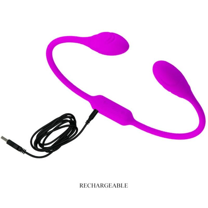 Vibratore unisex pieghevole a frusta con 12 modalità di vibrazione per coppie in silicone ricaricabile USB Pretty Love Smart