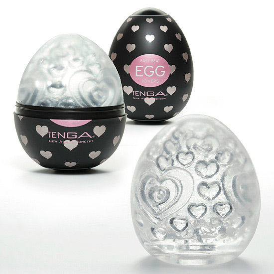 Masturbatore per coppie edizione San Valentino con design a cuore realizzato in silicone con lubrificante incluso Tenga