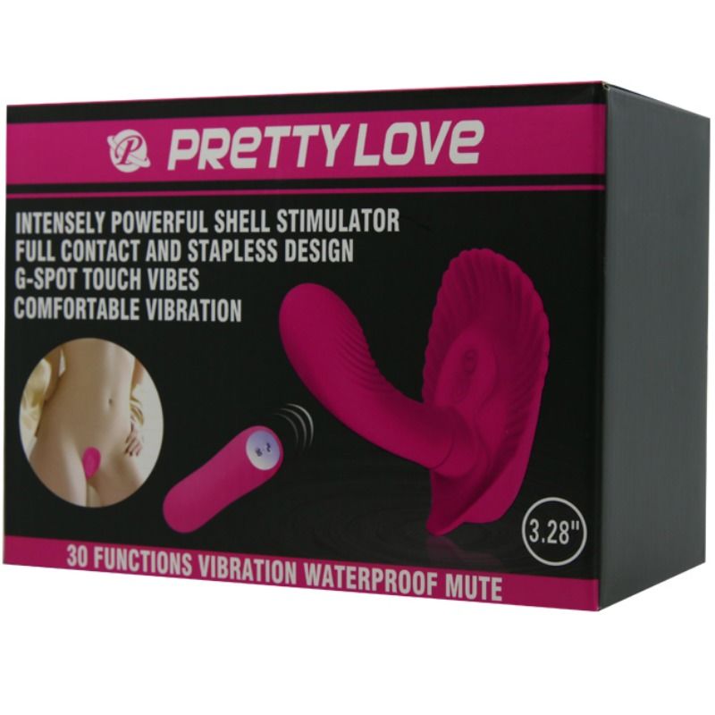 Vibratore stimolante punto G e clitoride con telecomando e 30 modalità silicone alta qualità sommergibile Pretty Love Flirtation