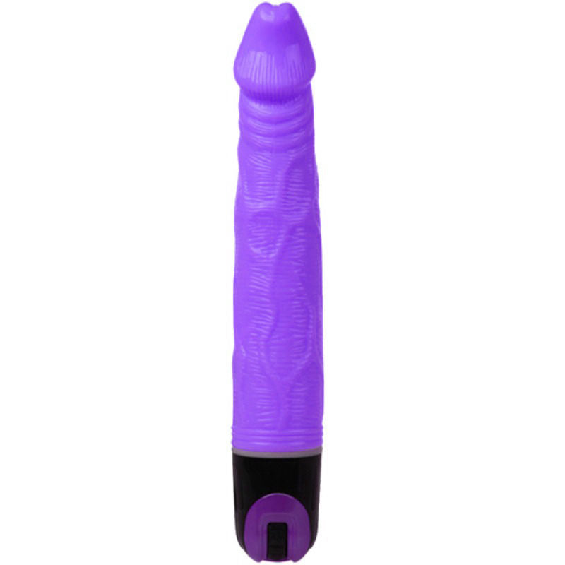 Vibratore multispeed 21.5 cm lilla con asta venosa in TPR e ABS per orgasmi intensi Baile