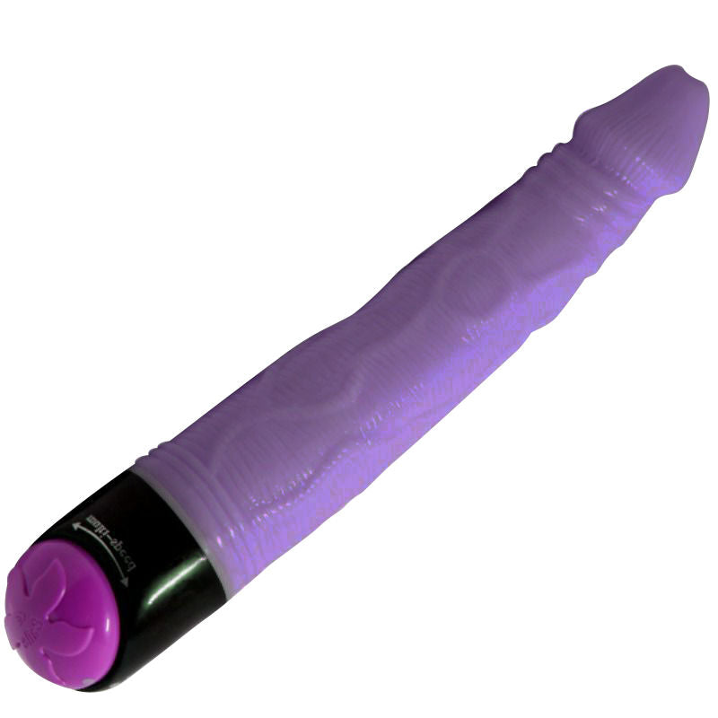 Vibratore realistico con venature 23 cm lilla potente con vene marcate e base ampia morbidissimo regolabile Baile