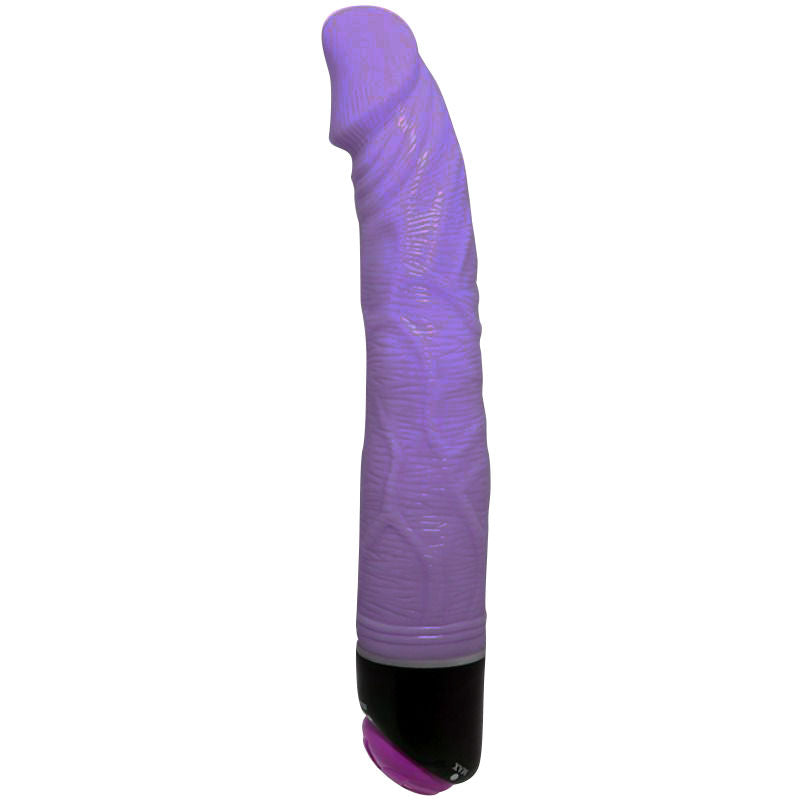 Vibratore realistico con venature 23 cm lilla potente con vene marcate e base ampia morbidissimo regolabile Baile